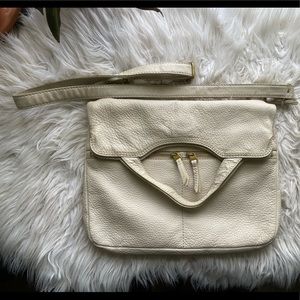 Fossil Erin Fold Over Purses Ivory Leather